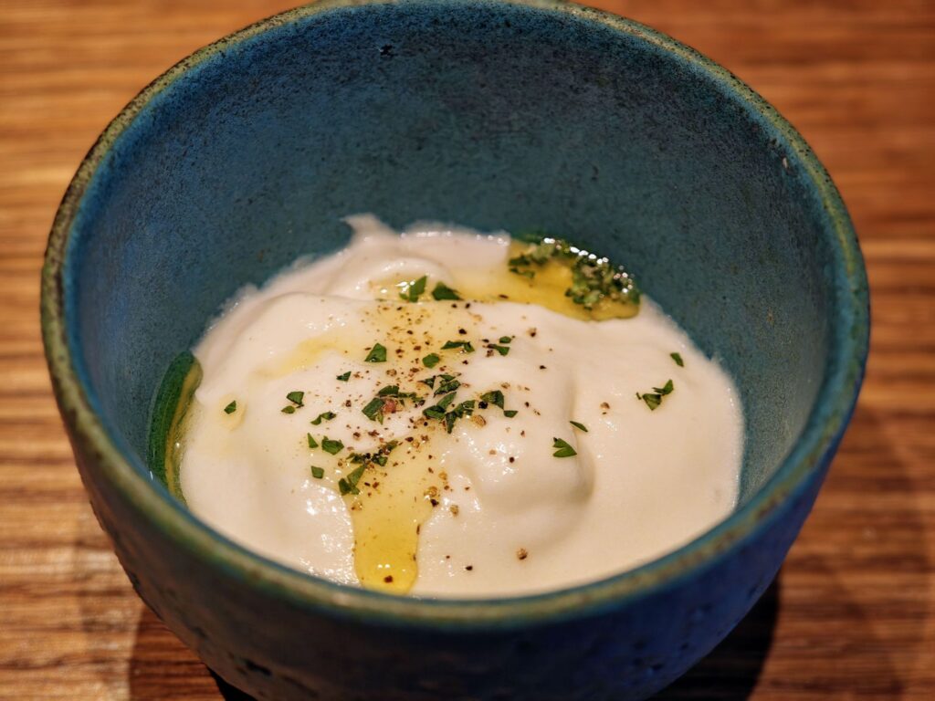 松陰神社前のPizzeria NeNeの新玉ねぎのポタージュ