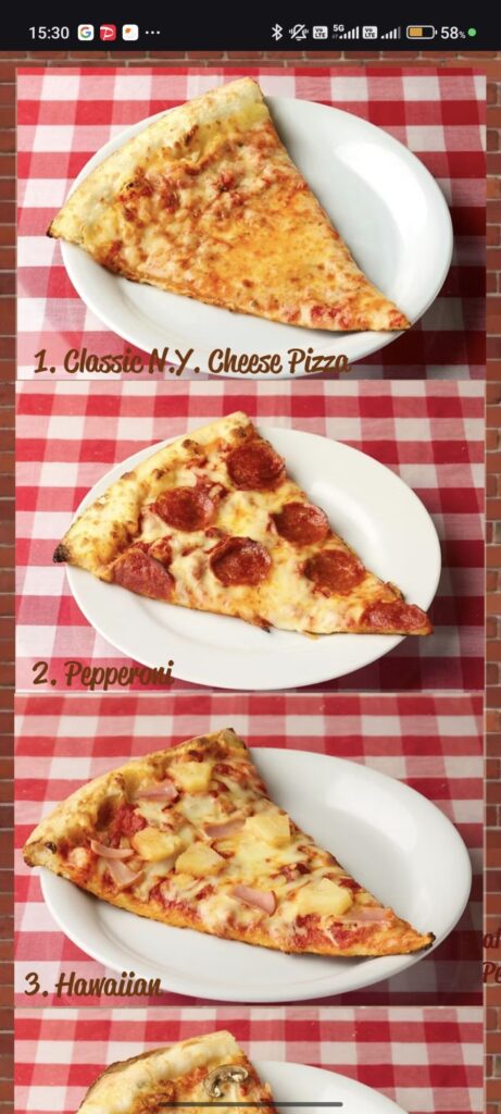 王子「ラッコズ ニューヨークスタイルピザ (ROCCO'S NEW YORK STYLE PIZZA)」のモバイルオーダー画面